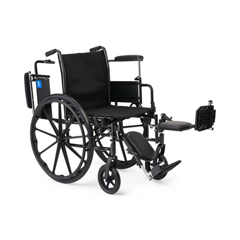 MEDK3166N34E - Medline - K3 Guardian 16 Wide Wheelchair with Height-Adjustable Desk-Length Arms and Elevating Leg Rests