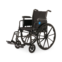 MEDK3166N34S - Medline - K3 Guardian 16 Wide Wheelchair with Height-Adjustable Desk-Length Arms and Swing-Away Footrests, 1/EA
