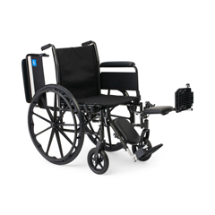 MEDK3186N14E - Medline - K3 Guardian 18 Wide Wheelchair with Full-Length Arms and Elevating Leg Rests
