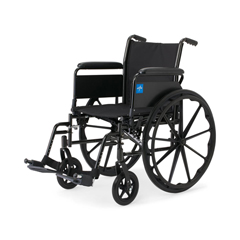 MEDK3186N14S - Medline - K3 Guardian 18 Wide Wheelchair with Full-Length Arms and Swing-Away Footrests, 1/EA