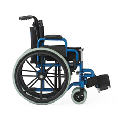 MEDKPD4N22S1 - Medline - 14 Wide Kidz Pediatric Wheelchair with Telescoping Handles