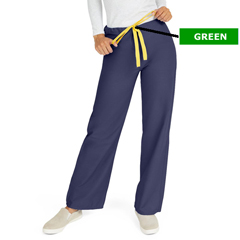 Medline AngelStat Unisex Reversible Drawstring Waist Scrub Pants with Angelica Color-Coding, Size 2XL Regular Inseam, Navy