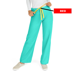 Medline AngelStat Unisex Reversible Drawstring Waist Scrub Pants with Angelica Color-Coding, Size XL Regular Inseam, Jade