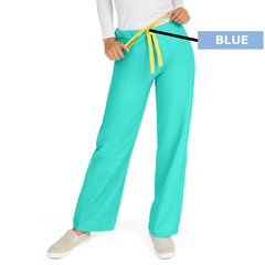 Medline AngelStat Unisex Reversible Drawstring Waist Scrub Pants with Angelica Color-Coding, Size XS Regular Inseam, Jade