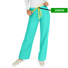 Medline AngelStat Unisex Reversible Drawstring Waist Scrub Pants with Angelica Color-Coding, Size 2XL Regular Inseam, Jade