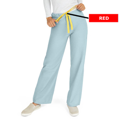 Medline AngelStat Unisex Reversible Drawstring Waist Scrub Pants with Angelica Color-Coding, Size XL Regular Inseam, Misty