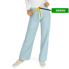 Medline AngelStat Unisex Reversible Drawstring Waist Scrub Pants with Angelica Color-Coding, Size 2XL Regular Inseam, Misty