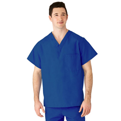 Medline AngelStat Unisex Reversible V-Neck Scrub Tops with 2 Pockets