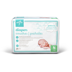 MEDMBD200N - Medline - Disposable Baby Diapers, Size N, less than 10 lb.