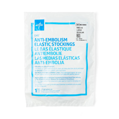 Medline EMS Knee-High Anti-Embolism Stockings, Regular, Large, 1/PR