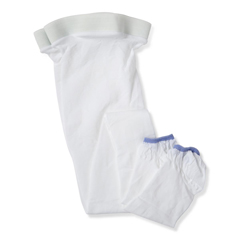 Medline EMS Thigh-High Anti-Embolism Stockings, White, Large, 1/PR