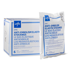 MEDMDS160898 - Medline - EMS Thigh-High Anti-Embolism Stocking, Size 2XL Long, 6 PR/BX