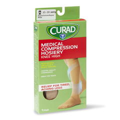 MEDMDS1700FTH - Curad - Knee-High Compression Hosiery, Beige, F