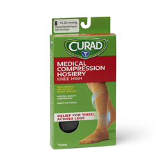 MEDMDS1701CBH - Curad - Knee-High Compression Hosiery, Black, C