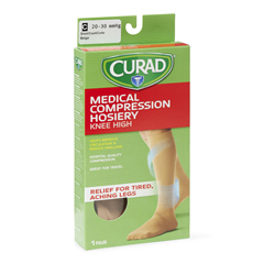 MEDMDS1702CTSH - Curad - Knee-High Compression Hosiery, Beige, C