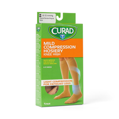 MEDMDS1712BTH - Curad - Knee-High Compression Hosiery, Beige, Medium