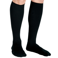 CURAD Knee-High Cushioned Compression Hosiery with 15-20 mmHg, Black, Size D, Regular Length, 1/EA