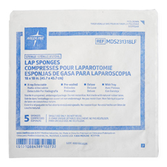 MEDMDS231318LF - Medline - X-Ray Detectable Lap Sponges, 20 PK/CS