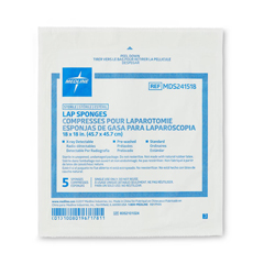 Medline X-Ray Detectable Sterile Lap Sponge, 18