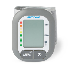 Medline Digital Wrist Blood Pressure Monitor Unit with Wrist Cuff 13.5 cm to 21.5 cm