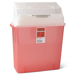 Medline Biohazard Patient Room Sharps Container - 3 Gallon