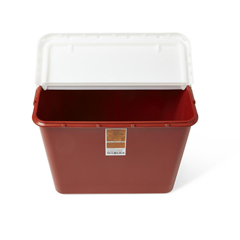 MEDMDS705210HN - Medline - Sharps Containers, Red, Hinged Top Lid, 10 gal., 6 EA/CS