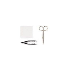 Medline Suture Removal Tray with Wire Metal Littauer Scissors