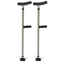 MEDMDS80542 - Medline - Single-Tube Crutches with 400 lb. Capacity, Universal, 8 PR/CS