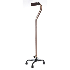 Medline Cane, Quad, Small Base, Bronze