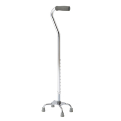 Medline Aluminum Quad Canes, Chrome, 2 EA/CS