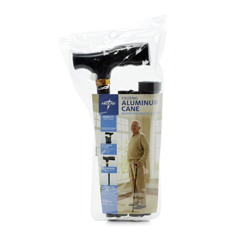 Medline Folding T-Handle Canes, Black, 1/EA
