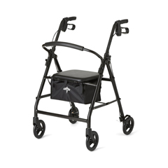 Medline Basic Steel Rollators, Black, 6