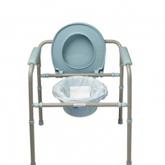 Medline Commode Liners with Absorbent Pad, 1 BX