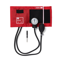 Medline Aneroid Sphygmomanometers, Hand-Held, with Nylon Case, Red