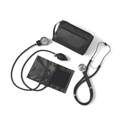 Medline Sphygmomanometer/Sprague Rappaport Stethoscope Combo Kit, Black