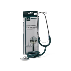 Medline Single-Head Stethoscope, Hunter-Green