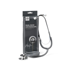 Medline Dual-Head Stethoscope, Gray