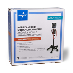 MEDMDS9407LF - Medline - Non-Latex Mobile Aneroid Blood Pressure Monitor, Adult, 1/EA