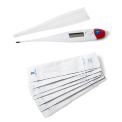 MEDMDS9929 - Medline - 30-Second Rectal Digital Thermometer with 20 Prelubricated Covers, 1/EA