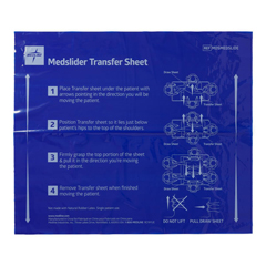 Medline MedSlider Disposable Tube-Style Transfer Sheet, 60 EA/CS