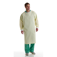 Medline Economy Cloth Unisex Isolation Gowns, Yellow, 12 EA/DZ