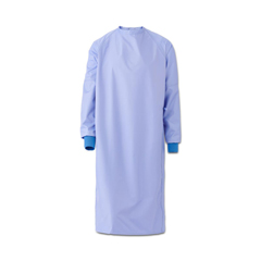 Medline Blockade Reusable Cover Gown, 2-Ply, Ceil Blue, Snaps at Neck and Back, Size L