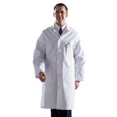 MEDMDT17WHT54 - Medline - Mens Premium Full Length Cotton Lab Coats