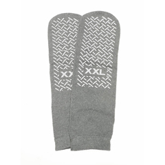 Medline Safety Skids Slippers- Grey, 2XL, 1 Pair
