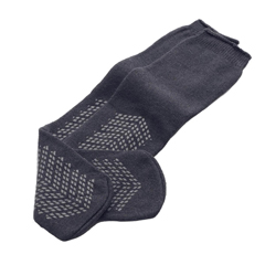 Medline Double-Tread Patient Slippers, Gray, Bariatric