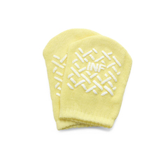 Medline Safety Skids Single-Tread Patient Slippers, Yellow, Infant, 1/PR