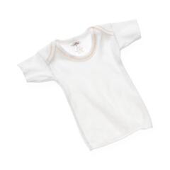 Medline Baby Slipover Short-Sleeve Shirt, White, 3 Month, 12 EA/DZ