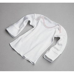 Medline Baby Slipover Short-Sleeve Shirt, White, 6 Month, 12 EA/DZ