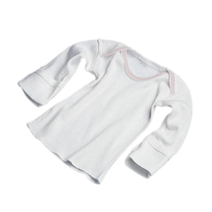 Medline Baby Slipover Long-Sleeve Shirt, White, 3 Month, 12 EA/DZ