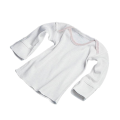 Medline Baby Slipover Shirt with Mitten Cuffs, White, 6 Month, 12 EA/DZ